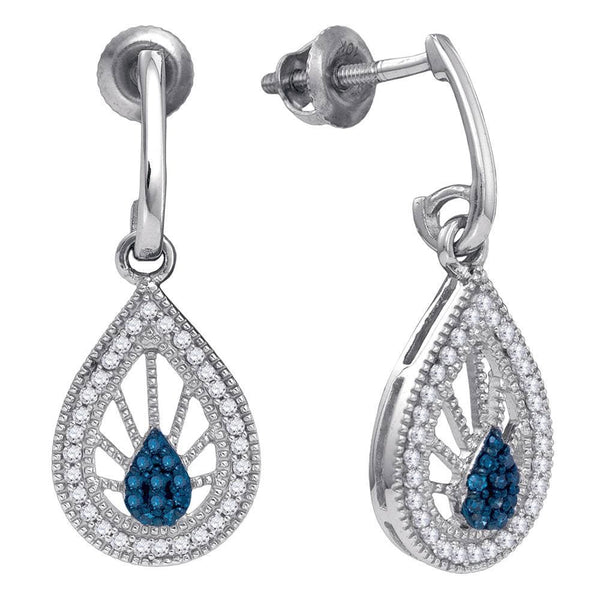 Diamond Teardrop Earrings White Gold