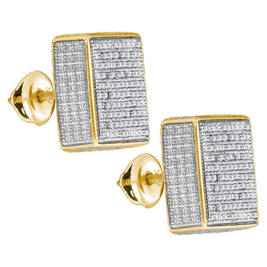 square diamond earrings mens