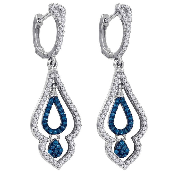 Diamond Spade Dangle Earrings