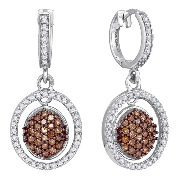 chocolate diamond drop earrings