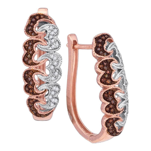 rose Gold Diamond hoop Earrings