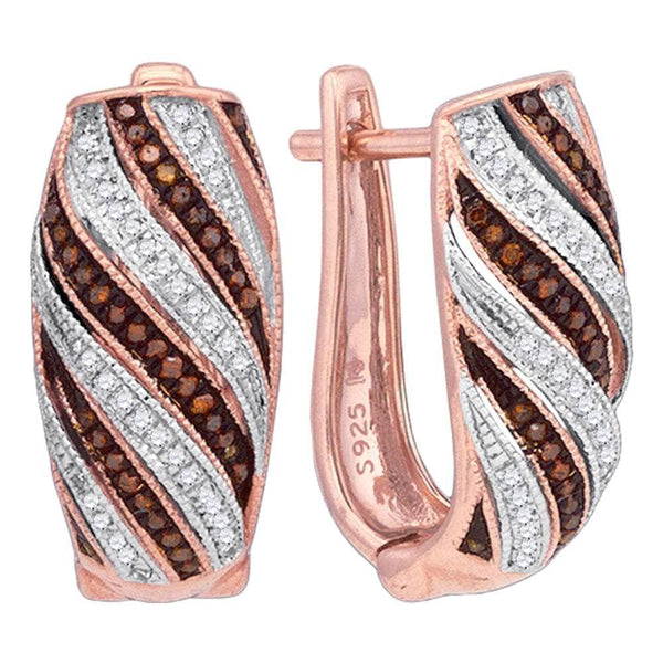 rose Gold Diamond hoop Earrings