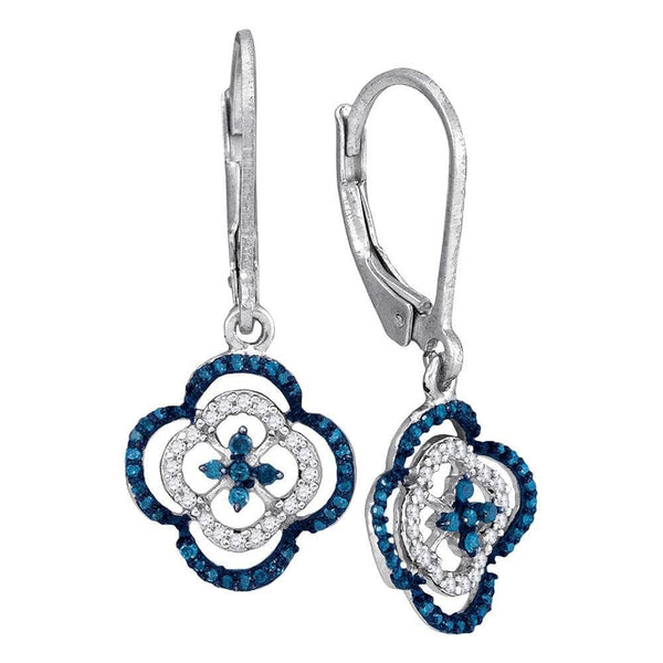 Diamond Quatrefoil Dangle Earrings