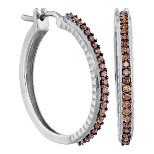 chocolate diamond hoop earrings