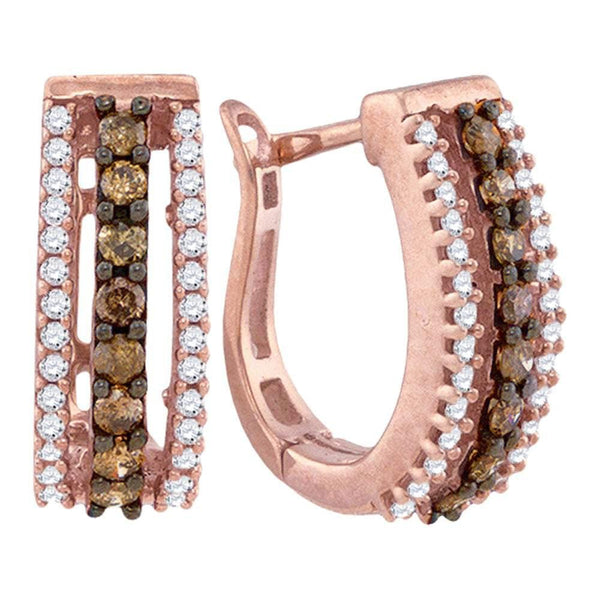 chocolate diamond hoop earrings