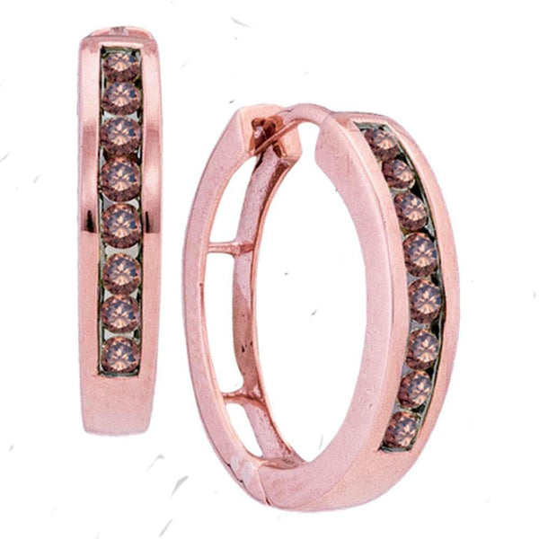 chocolate diamond hoop earrings