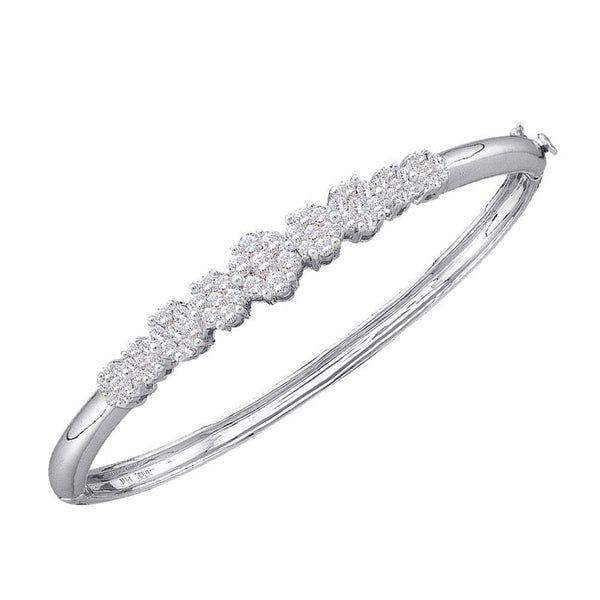 White Gold Diamond Bangle Bracelet