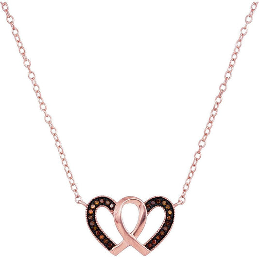 10K Rose Gold Enhanced Diamond Heart Pendant