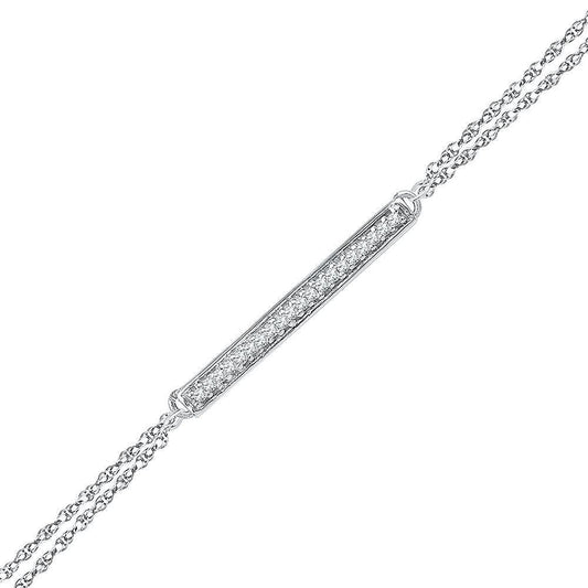 Sterling Silver Diamond Bracelet