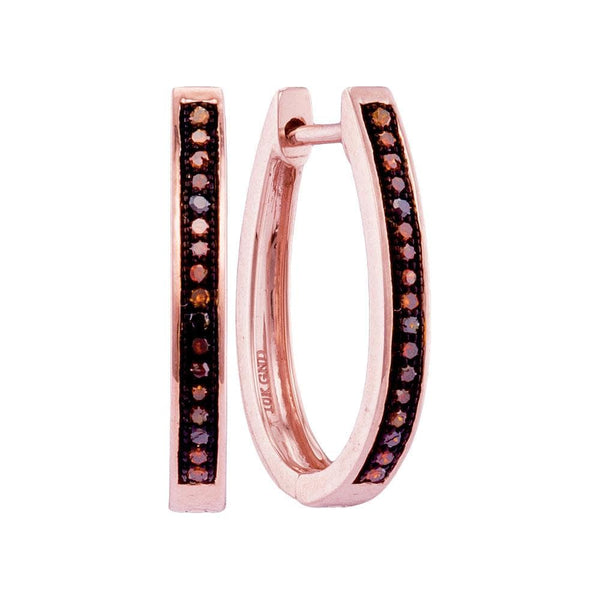 Rose Gold Diamond Hoop Earrings