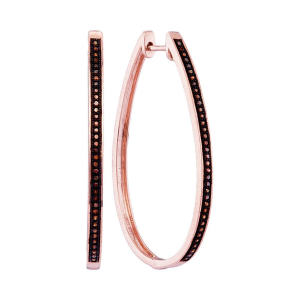 Rose Gold Diamond Hoop Earrings