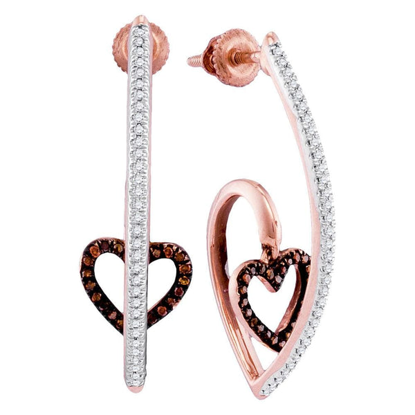 rose Gold Diamond dangle Earrings