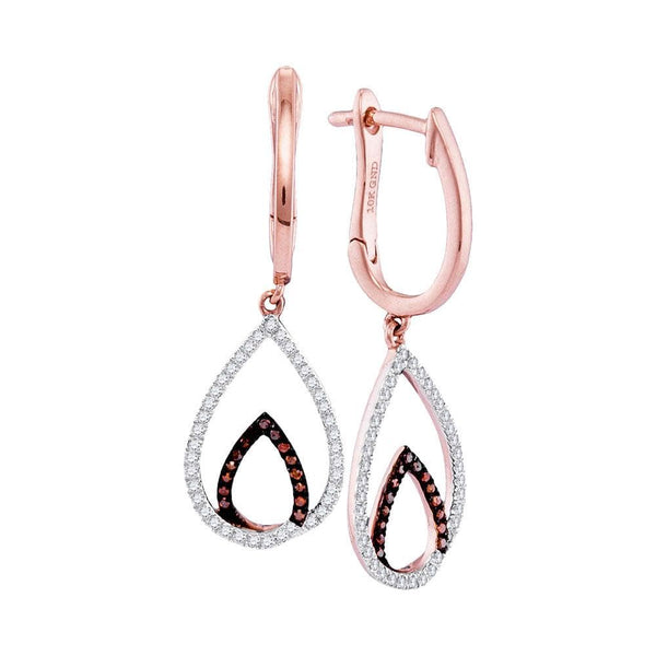 rose Gold Diamond dangle Earrings