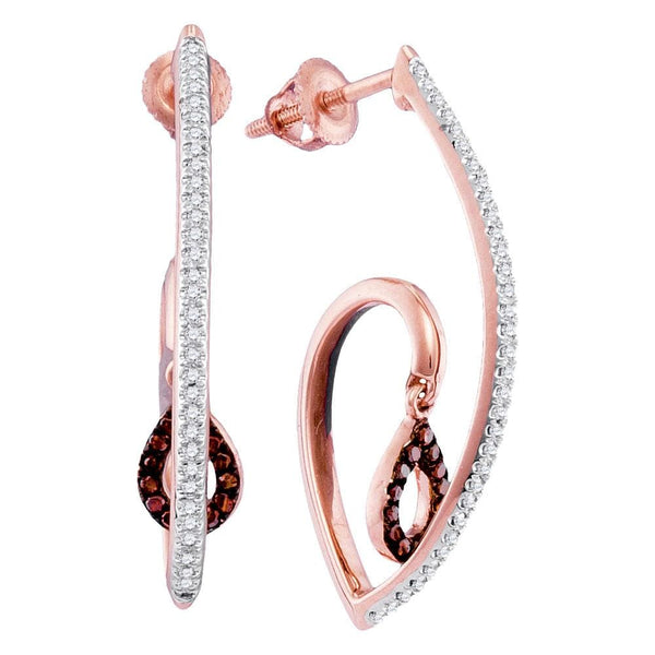 rose Gold Diamond dangle Earrings