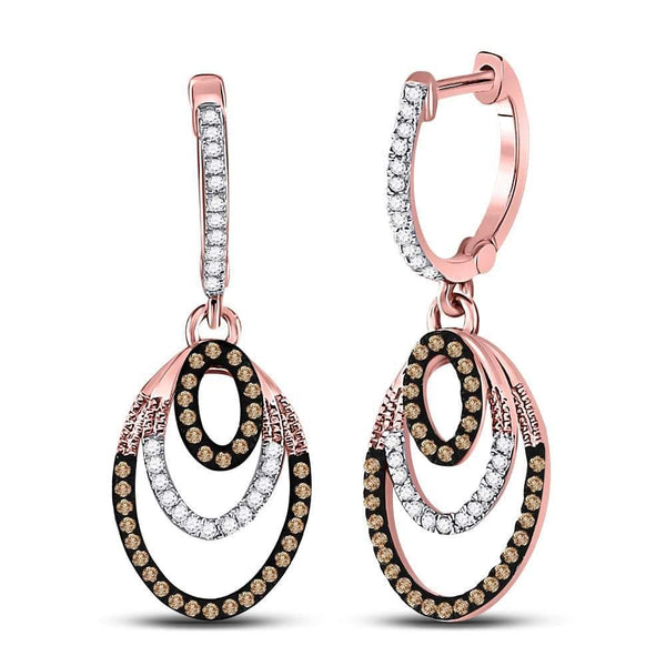 Rose Gold Diamond Dangle Earrings