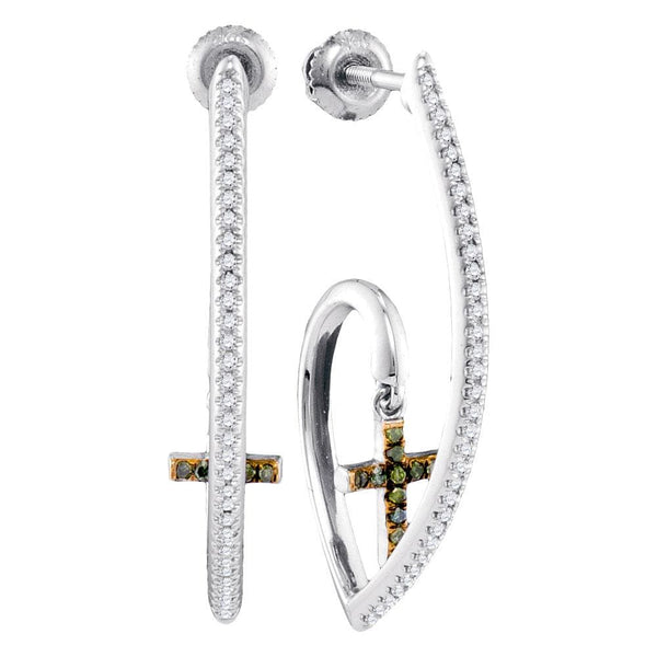 J hoop Diamond earrings