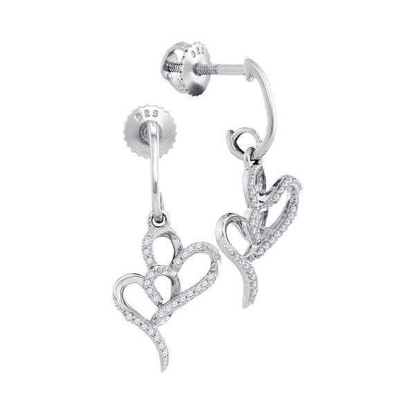 Double Heart Dangle Earrings