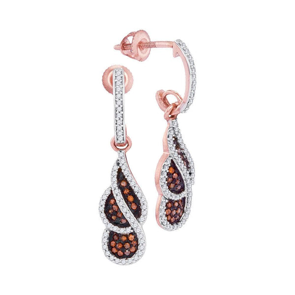 Rose Gold Diamond Dangle Earrings