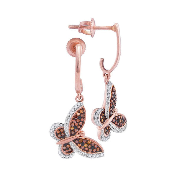 rose Gold Diamond dangle Earrings