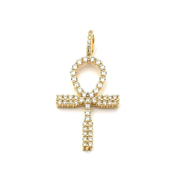 gold cross pendant necklace