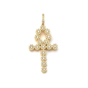 gold cross pendant necklace