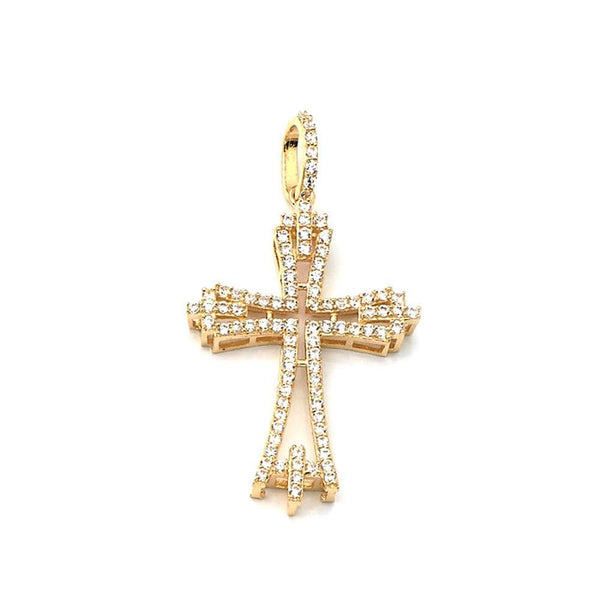 gold cross pendant necklace