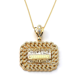 yellow gold pendant necklace