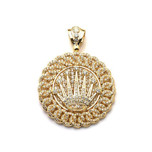 gold king crown pendant