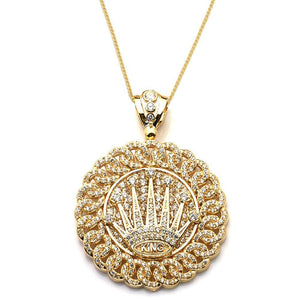 gold king crown pendant