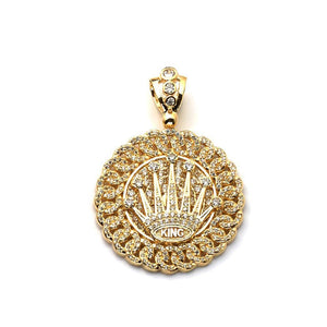 gold king crown pendant