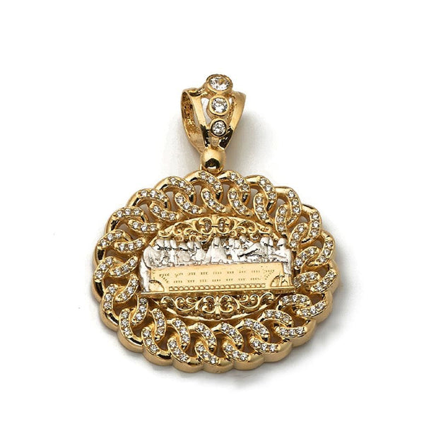 gold oval pendant