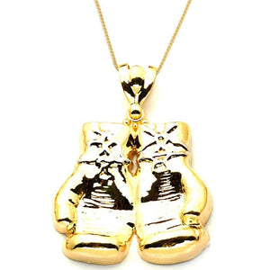 gold boxing glove pendant