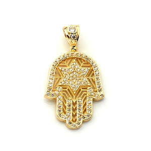 gold hamsa pendant necklace