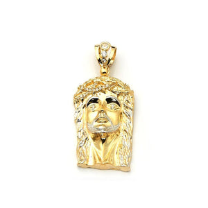 gold jesus face pendant