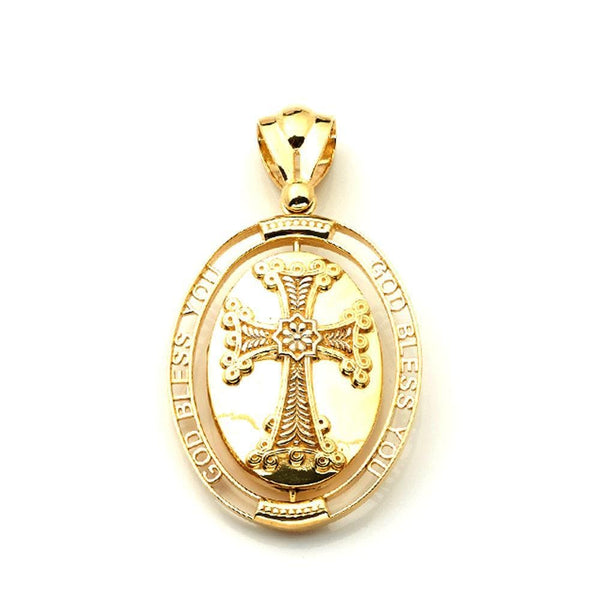 gold cross pendant necklace