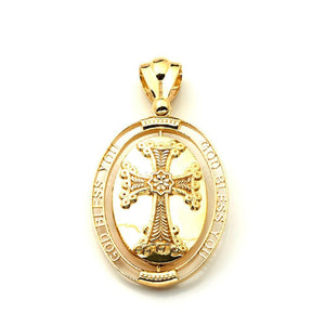 gold cross pendant necklace