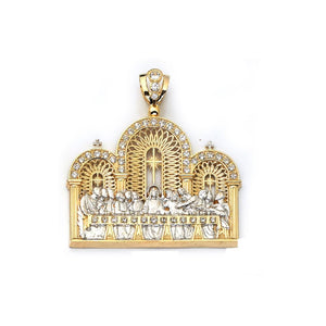 gold religious pendant necklace