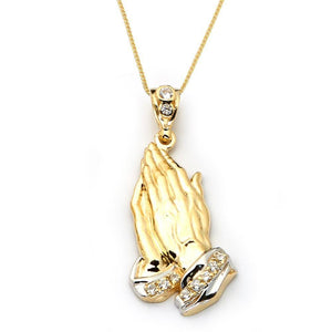 gold hand pendant