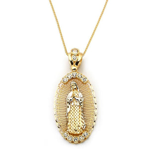 gold religious pendant necklace