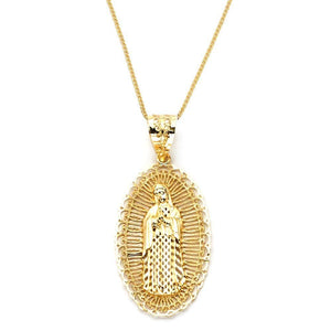 gold religious pendant necklace