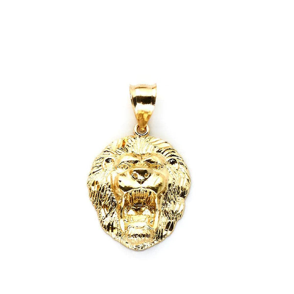 gold lion head pendant