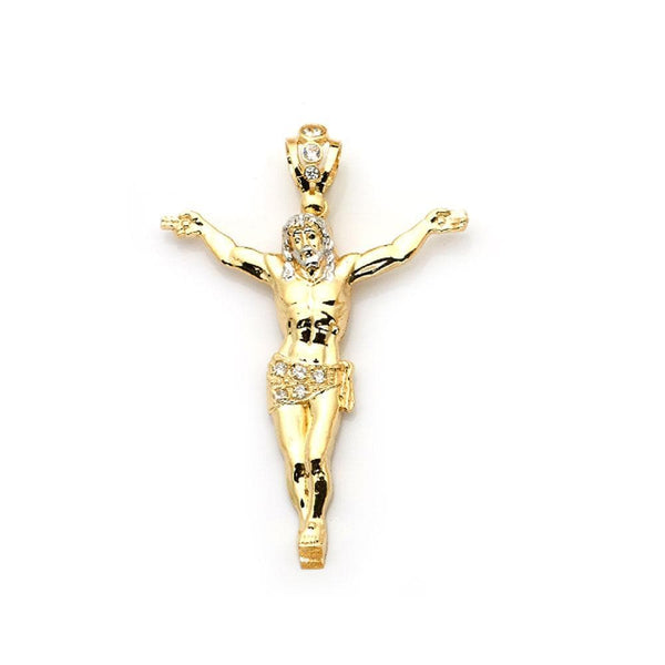 gold jesus pendant necklace