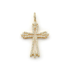 gold cross pendant necklace