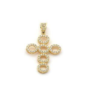 gold cross pendant necklace