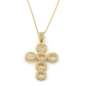 gold cross pendant necklace