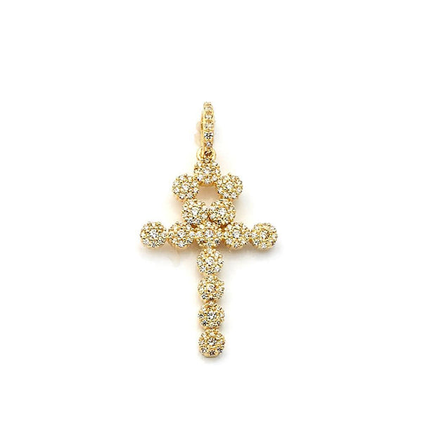 gold cross pendant necklace