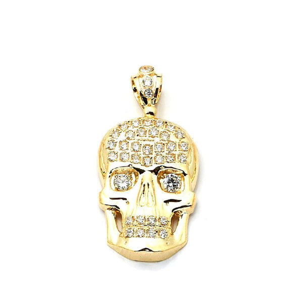 gold skull pendant necklace