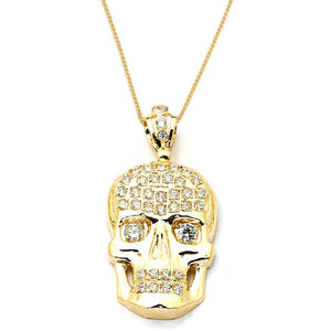 gold skull pendant necklace