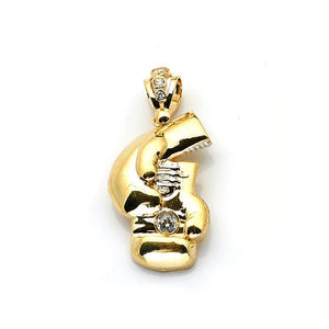 gold boxing gloves pendant