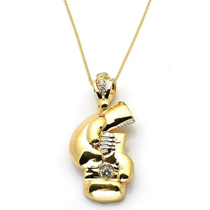 gold boxing gloves pendant